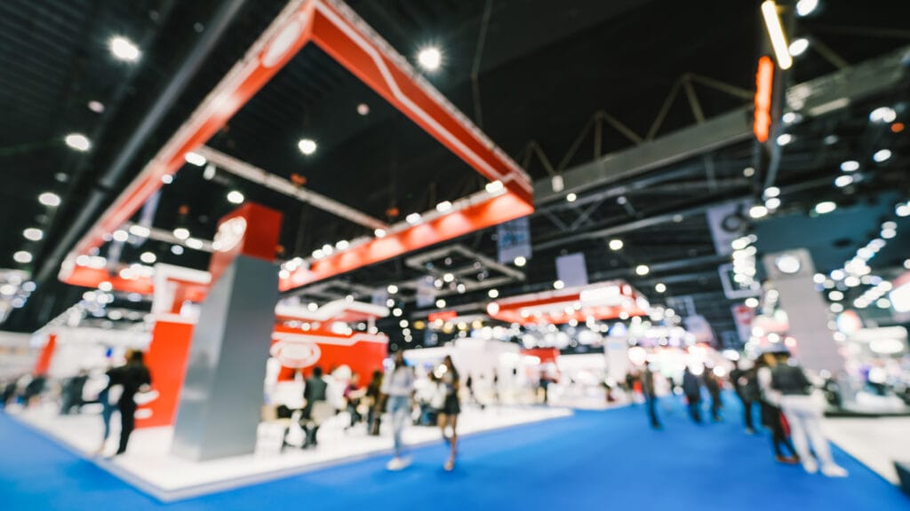 Defocused trade show