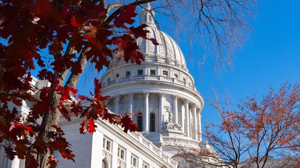 Wisconsin State Capital in autumn