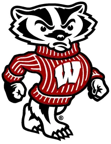 Bucky Badger White Outline RGB - Christofferson Moving & Storage